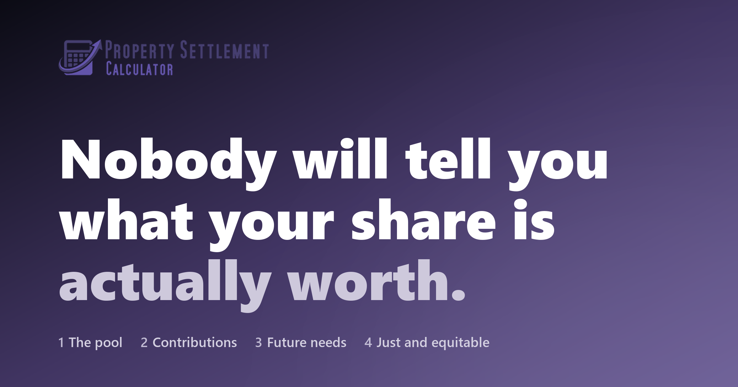 Property Settlement Calculator