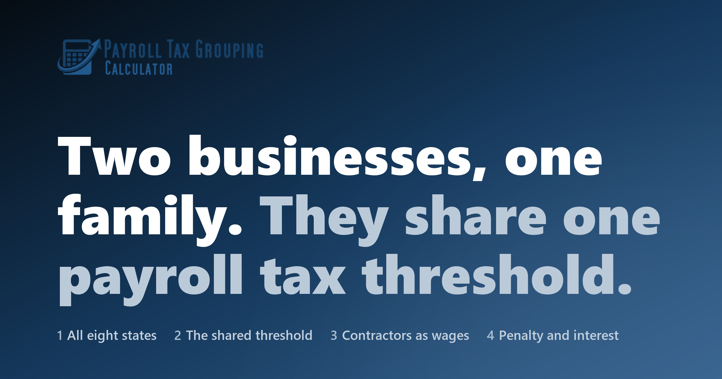 Payroll Tax Grouping